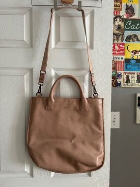 Matt & Nat Vegan Leather Tote | Crossbody | Pink Neutral